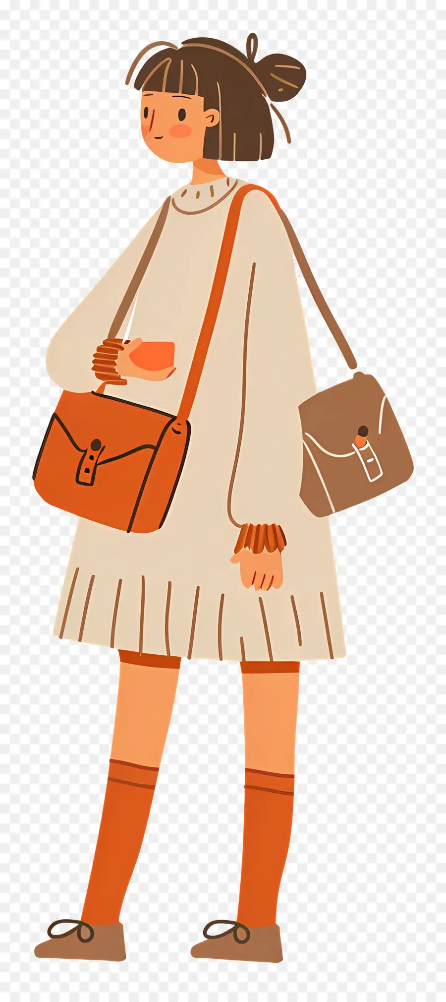 Belle Femme，Fille Avec Des Sacs PNG