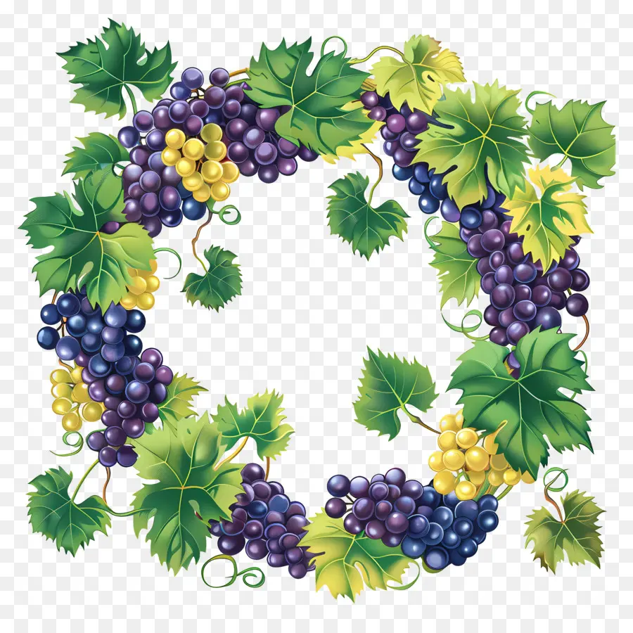 Couronne De Raisin，Raisins PNG