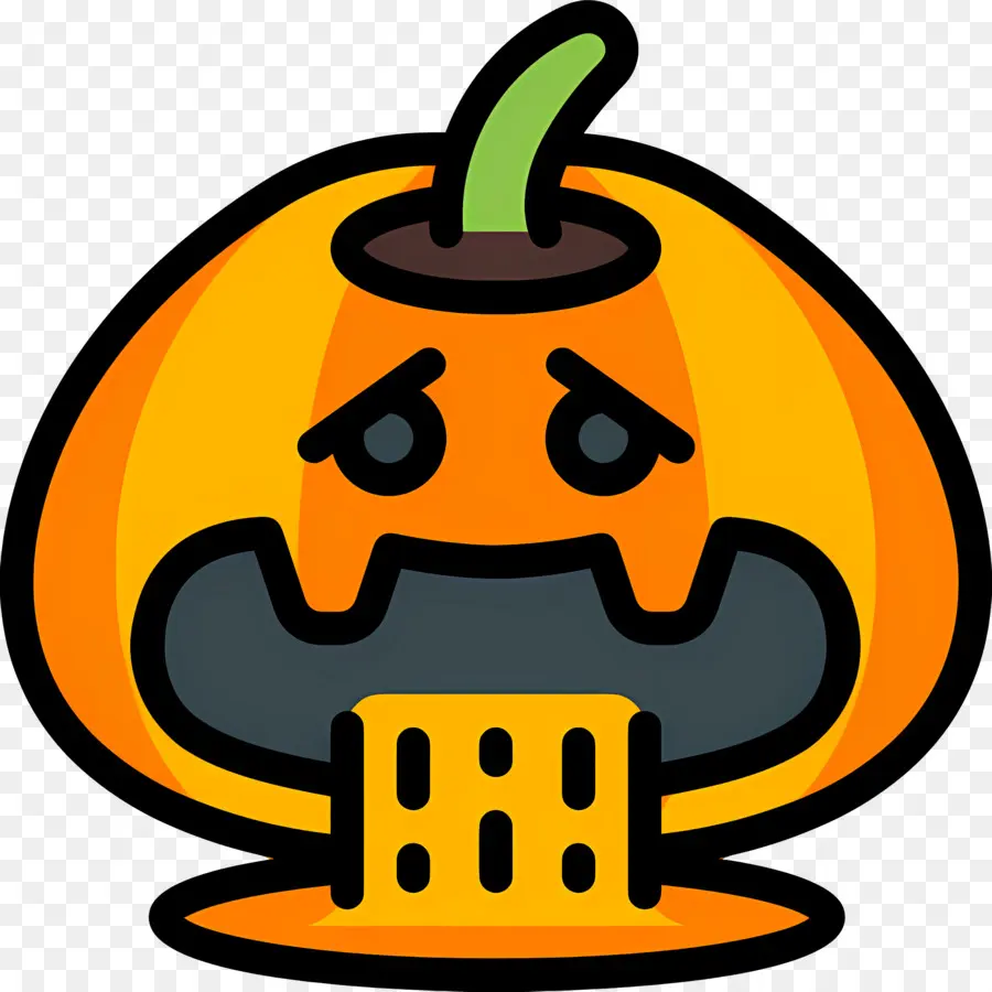 Citrouille D'halloween Effrayante，Citrouille Malade PNG