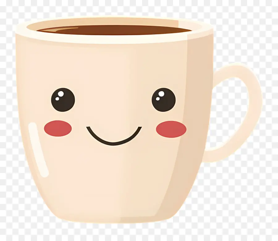 Café Kawaii，Tasse à Café Souriante PNG