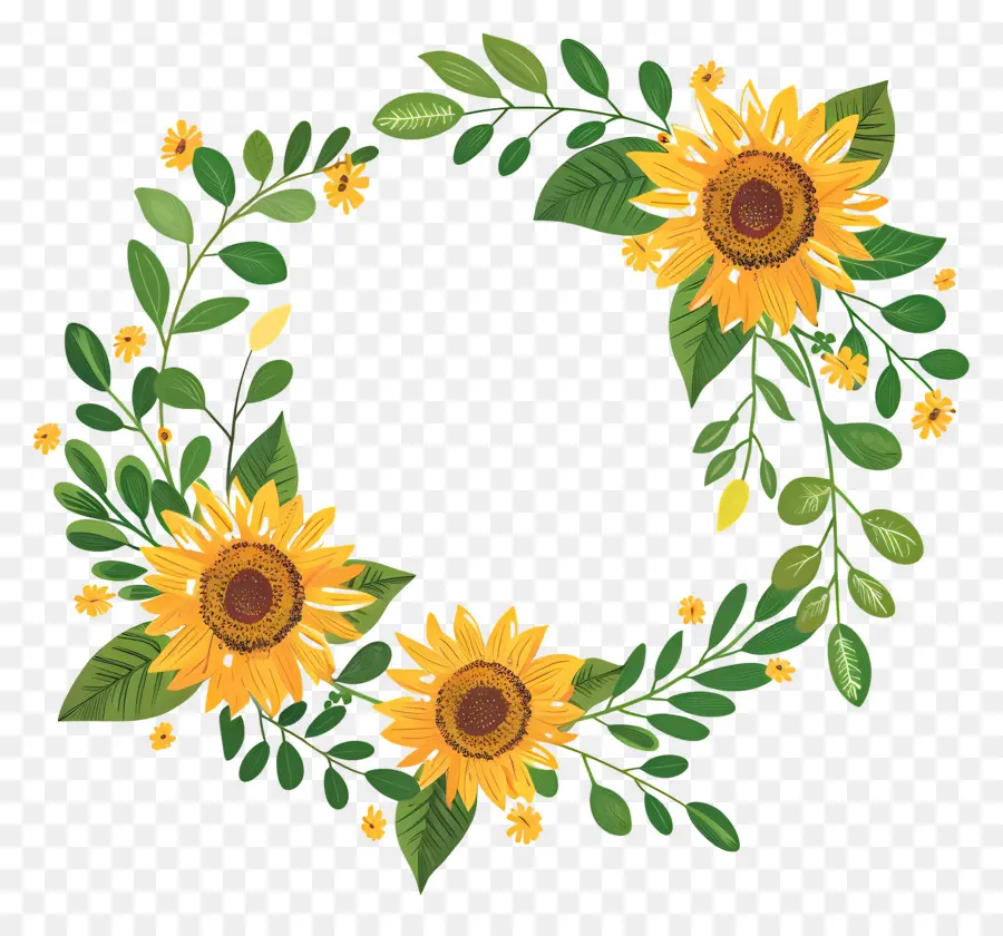 Couronne D'été，Couronne De Tournesol PNG