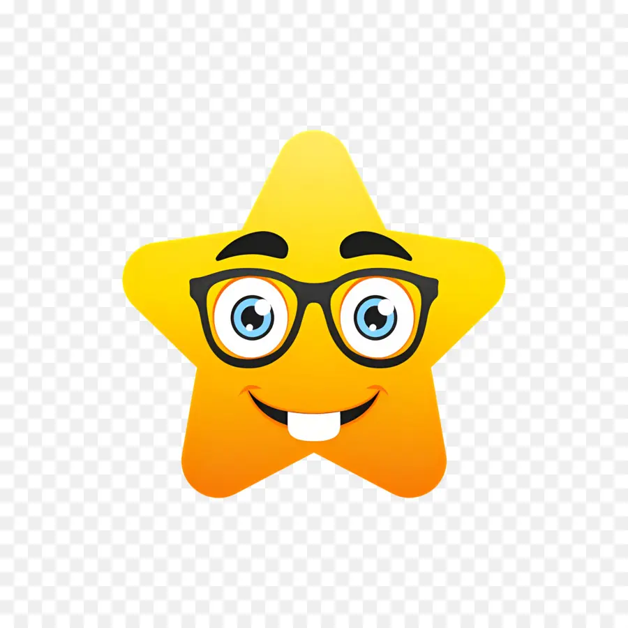 Emoji Nerd，Étoile Jaune PNG