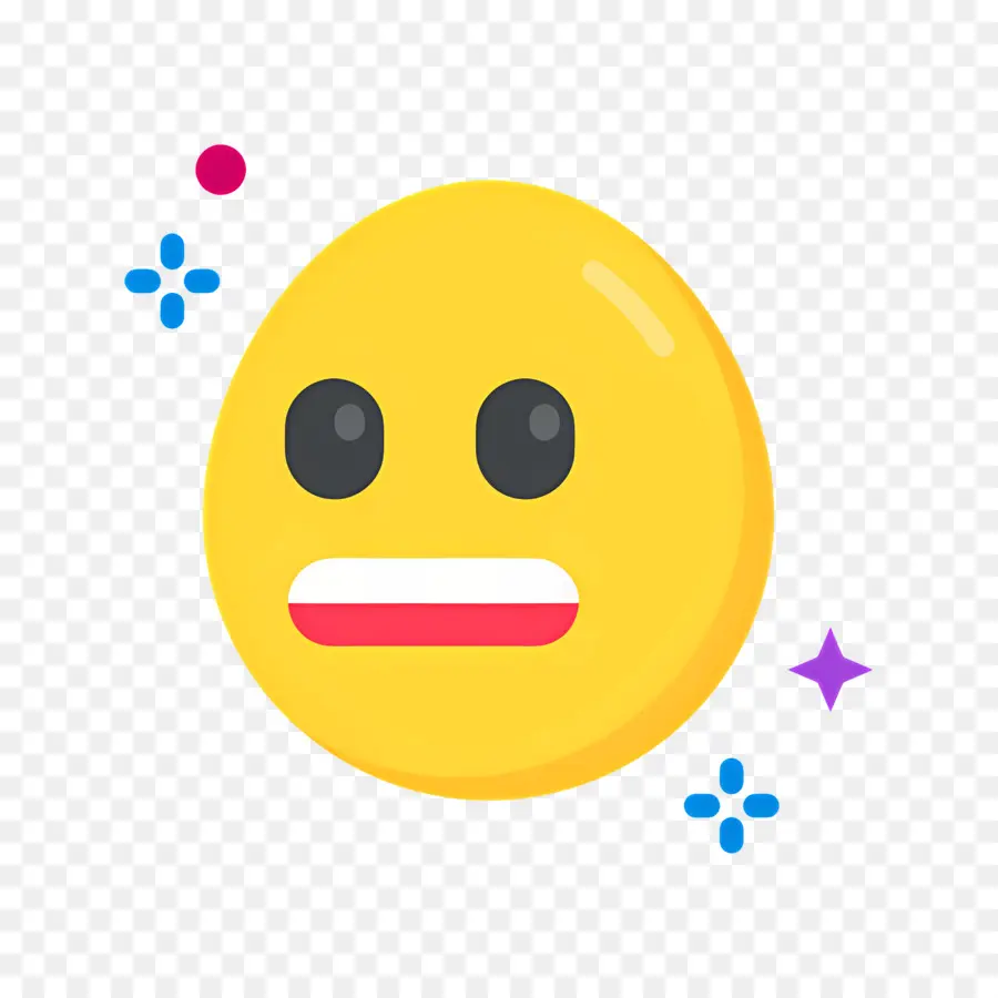 Emoji Visage Grimaçant，Émoji Jaune PNG