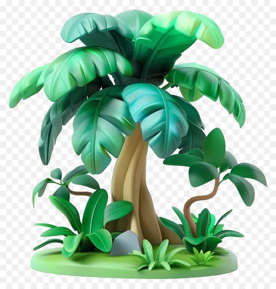 Arbre 3d，Palmiers PNG