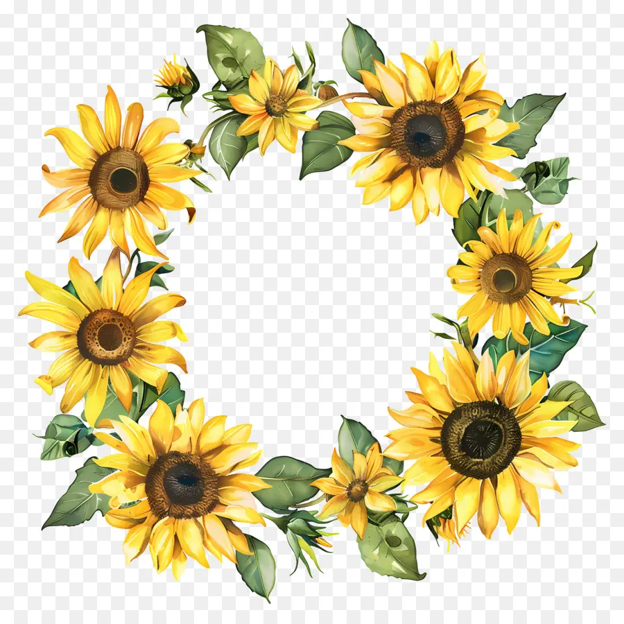 Couronne De Tournesol，Couronne PNG