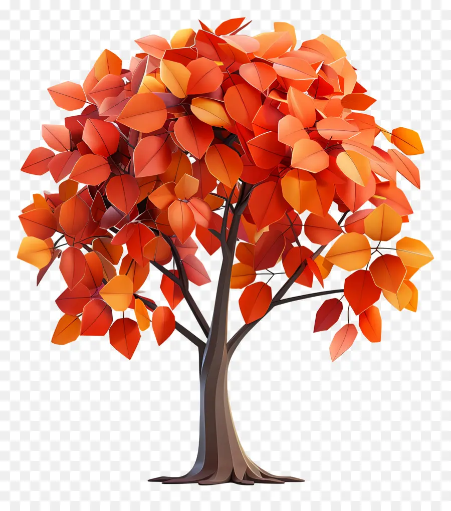 Arbre 3d，Arbre D'automne PNG