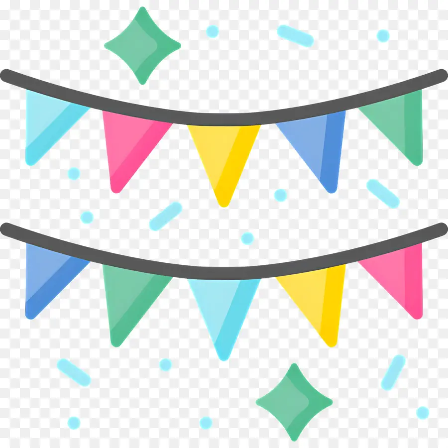 Drapeau D'anniversaire，Bruant Coloré PNG