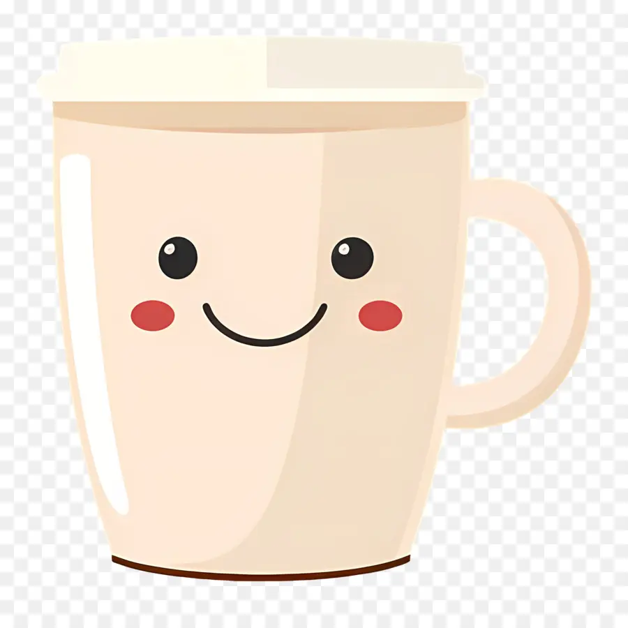 Café Kawaii，Tasse Souriante PNG