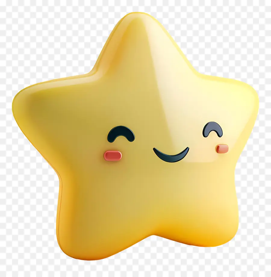 Étoile 3d，Étoile Souriante PNG