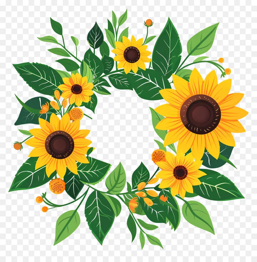 Couronne D'été，Tournesols PNG