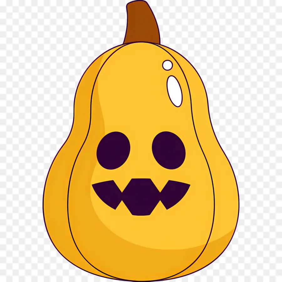 Citrouille D'halloween Effrayante，Citrouille Jaune PNG