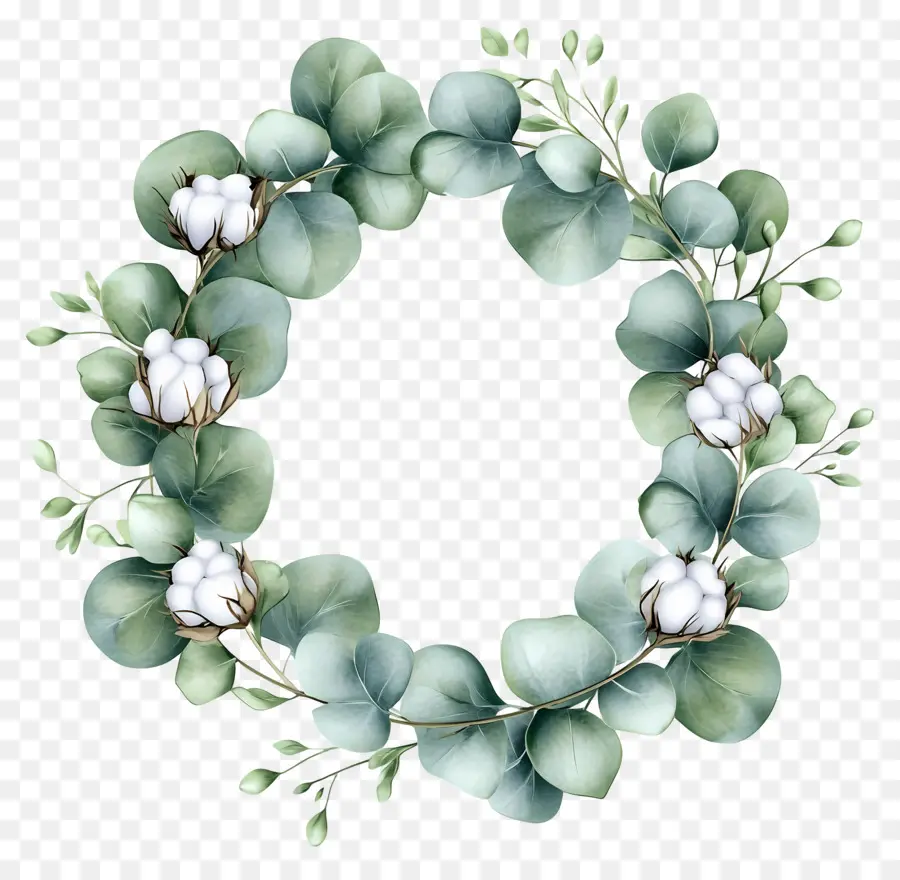 Couronne D'eucalyptus，Couronne De Fleurs PNG