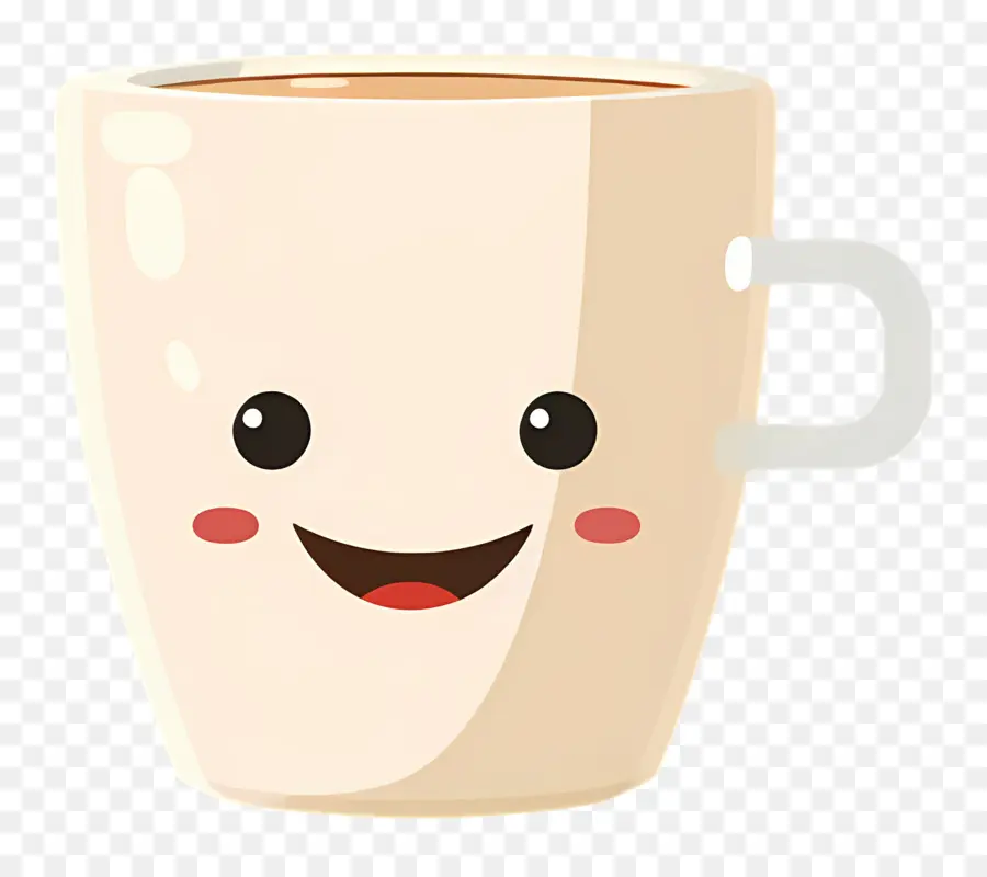 Café Kawaii，Tasse Souriante PNG