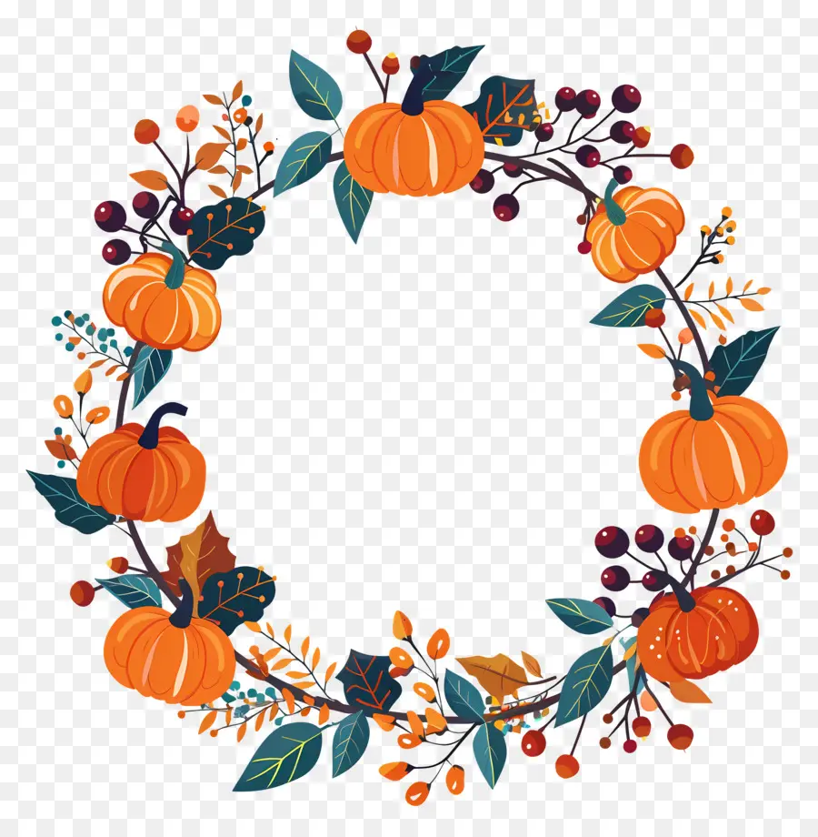 Couronne D'automne，Couronne De Citrouille PNG