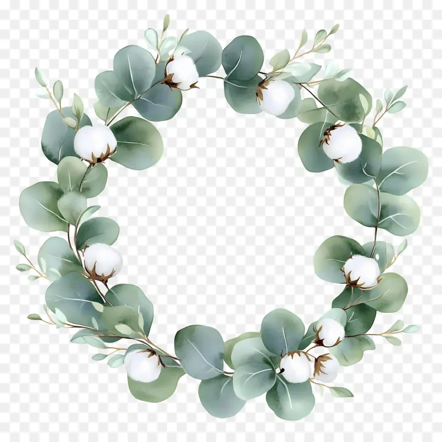 Couronne D'eucalyptus，Couronne De Fleurs PNG