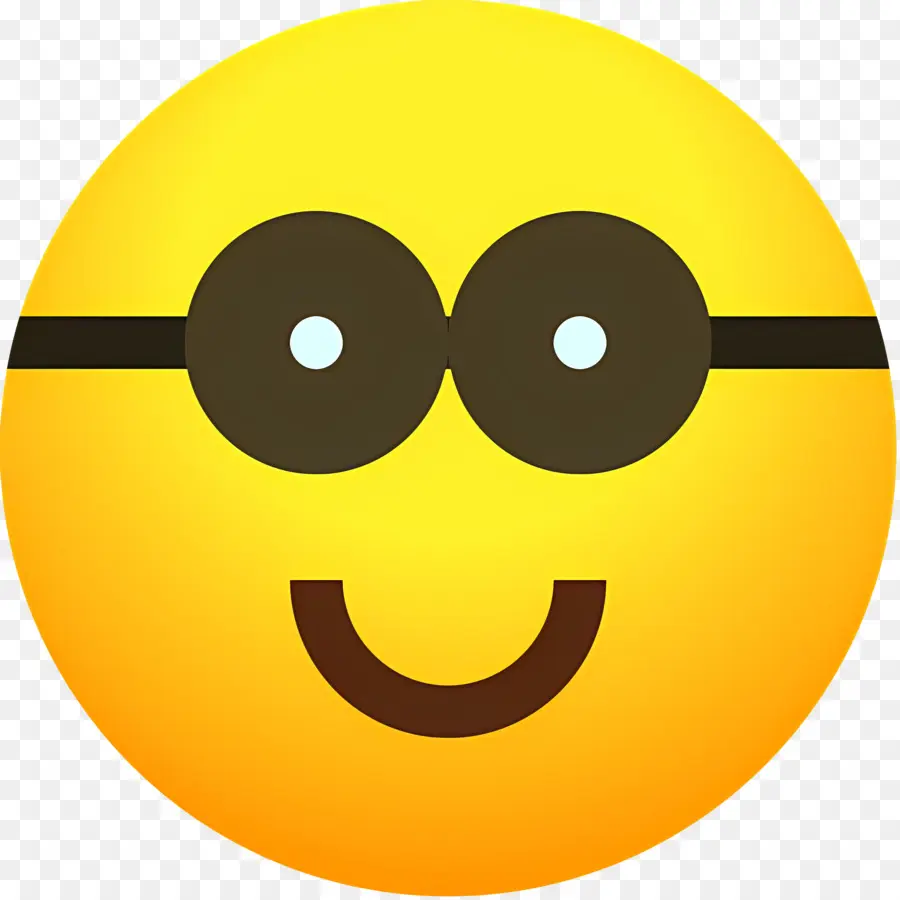 Emoji Nerd，Visage Souriant Avec Lunettes De Soleil PNG