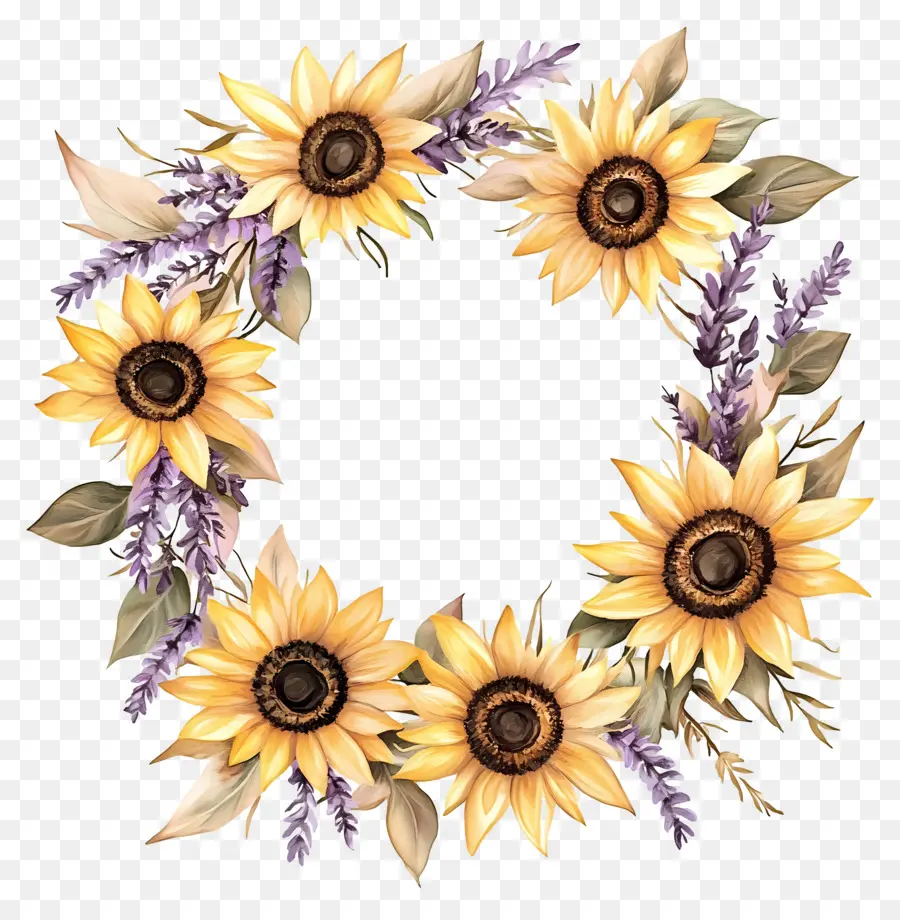 Couronne De Tournesol，Couronne PNG