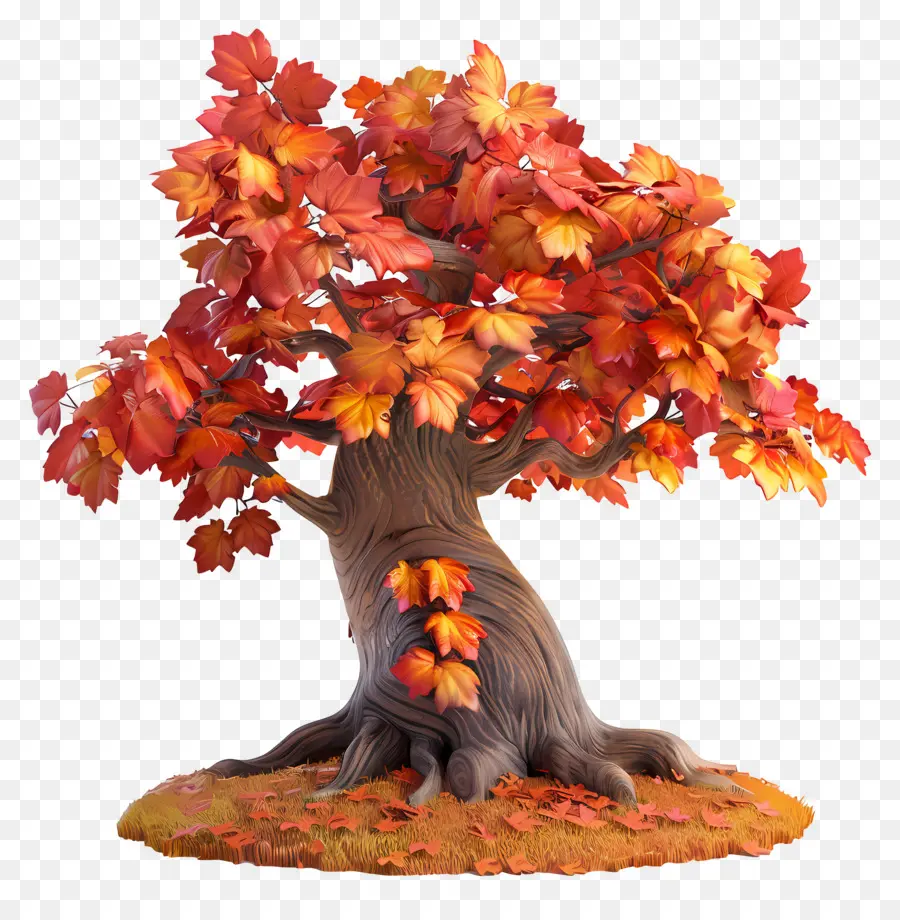 Arbre 3d，Arbre D'automne PNG