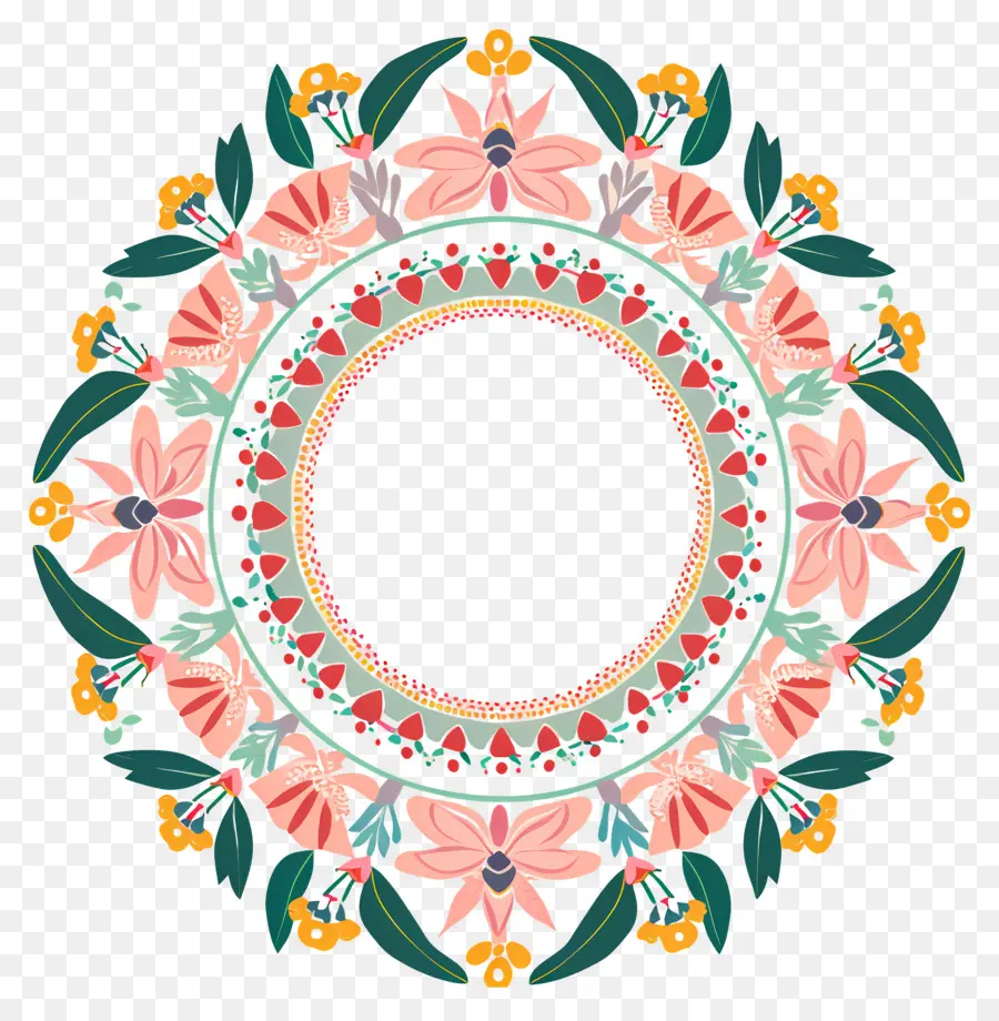 Pookalam，Couronne Florale PNG