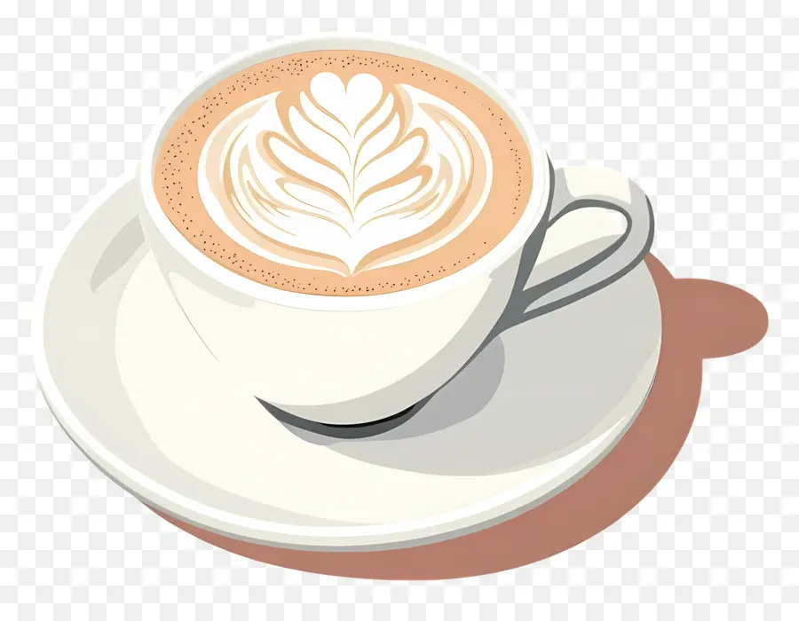 Café Cappuccino，Art Latté PNG