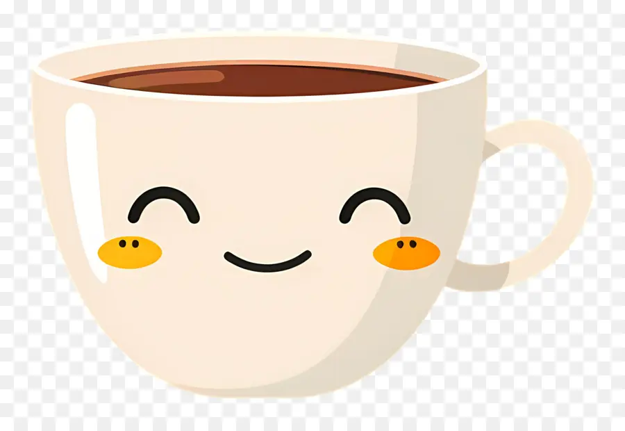 Café Kawaii，Tasse à Café Souriante PNG