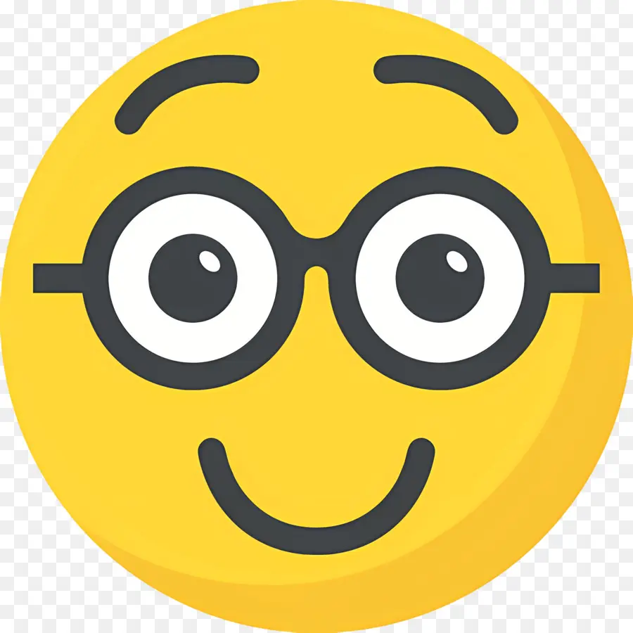 Emoji Nerd，Visage Souriant PNG