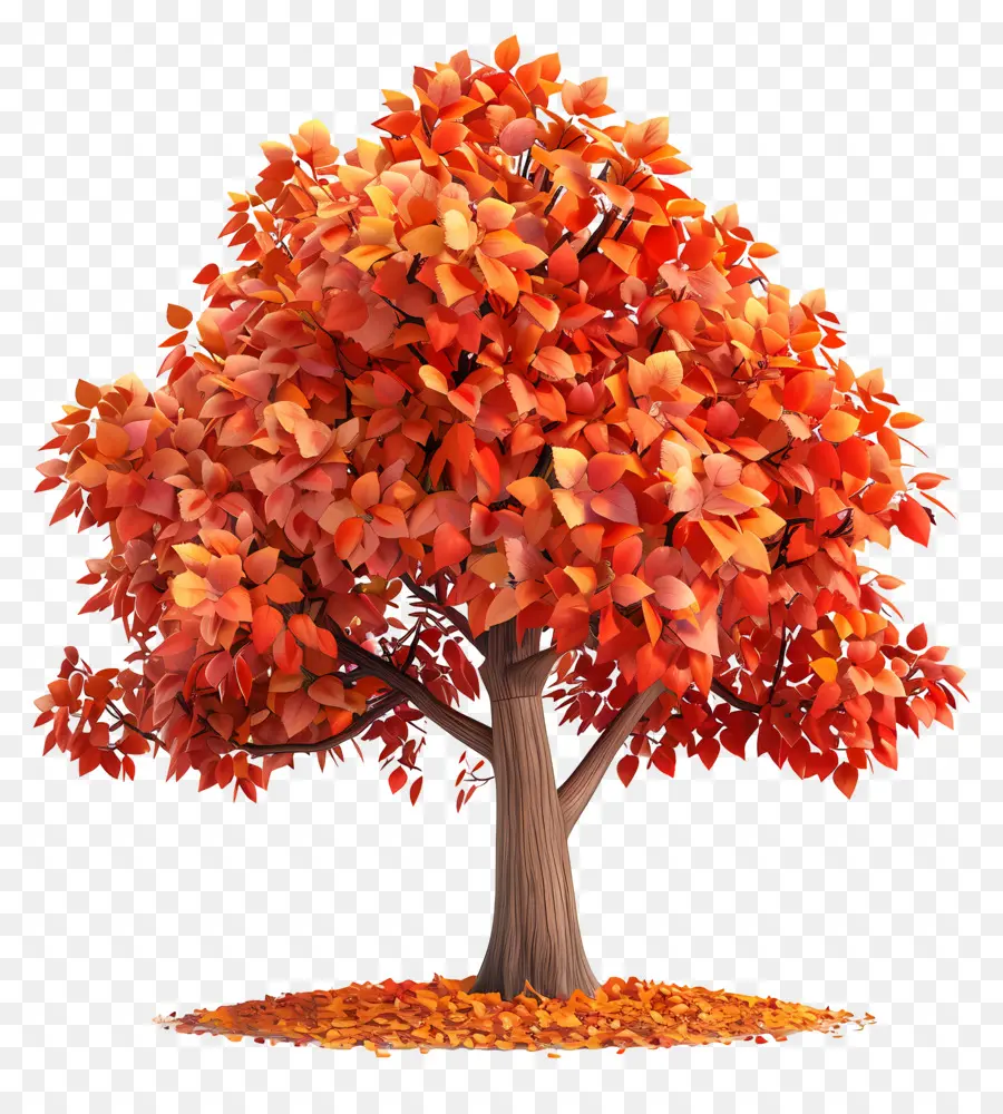 Arbre 3d，Arbre D'automne PNG