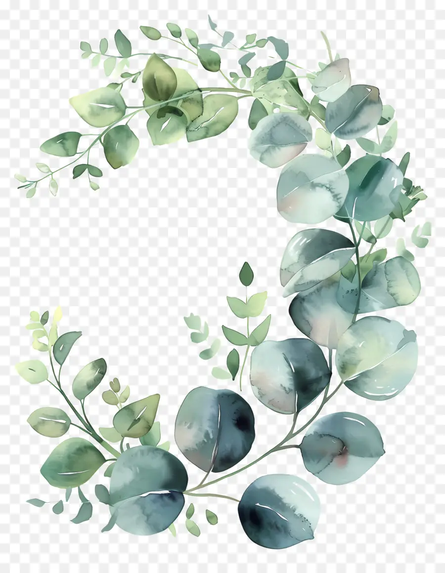 Couronne D'eucalyptus，Couronne Verte PNG