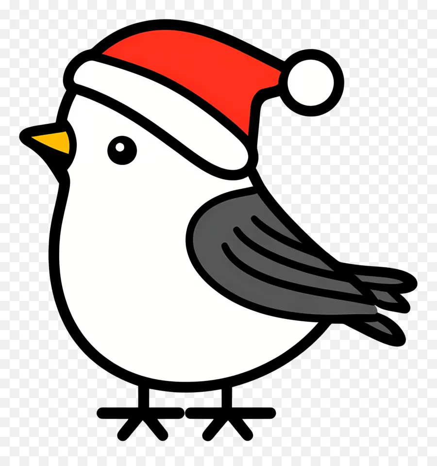 Oiseau De Noël，Oiseau Avec Bonnet De Noel PNG