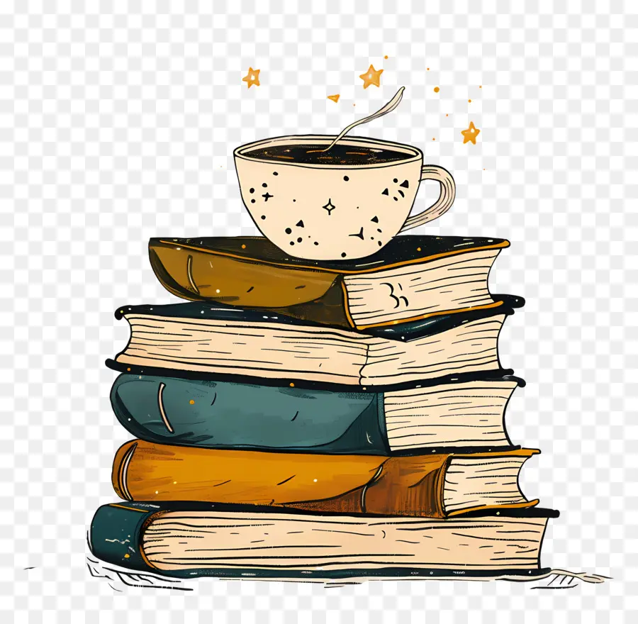 Livres Dessin，Livres Et Tasse PNG