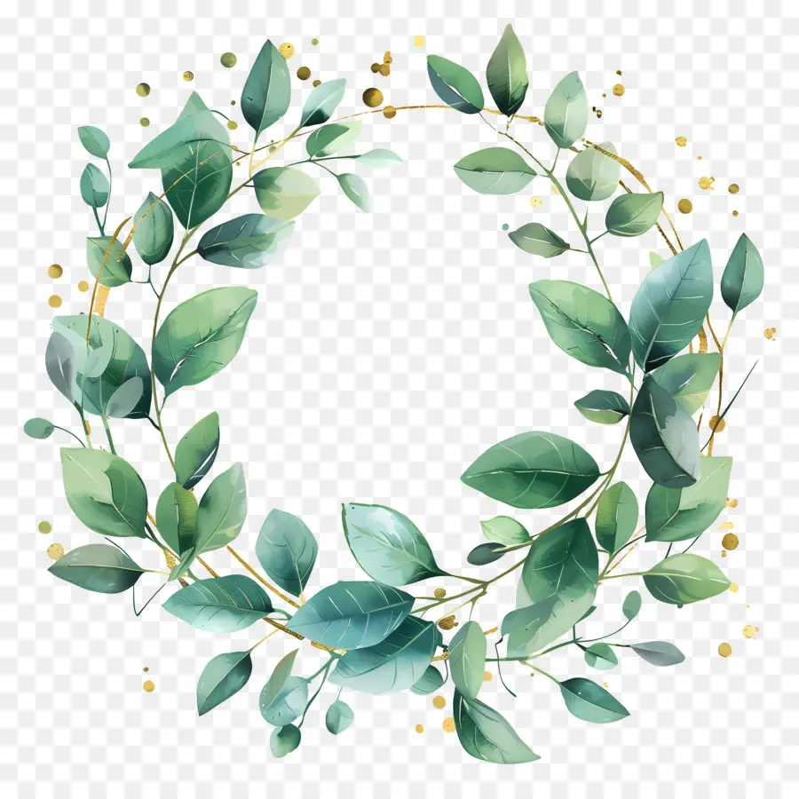 Couronne De Feuilles，Couronne Florale PNG