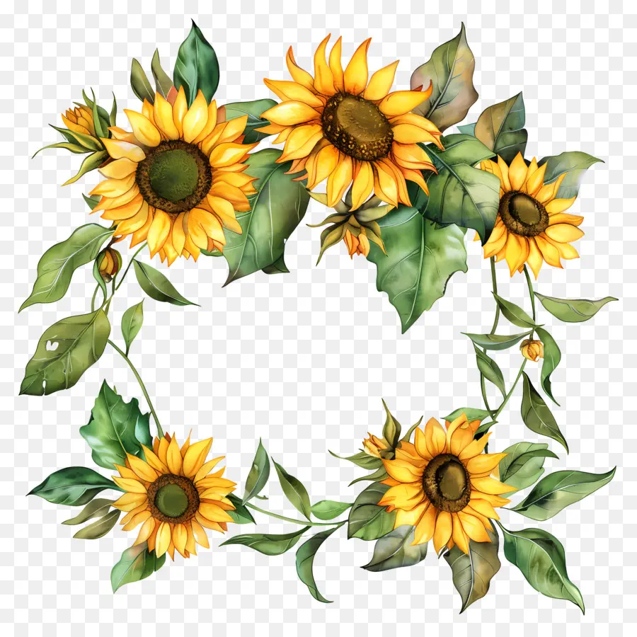 Couronne De Tournesol，Couronne PNG