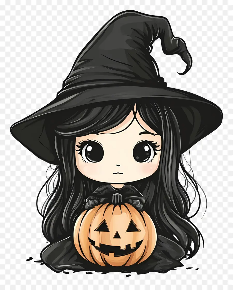 Sorcière D'halloween，Sorcière Mignonne PNG