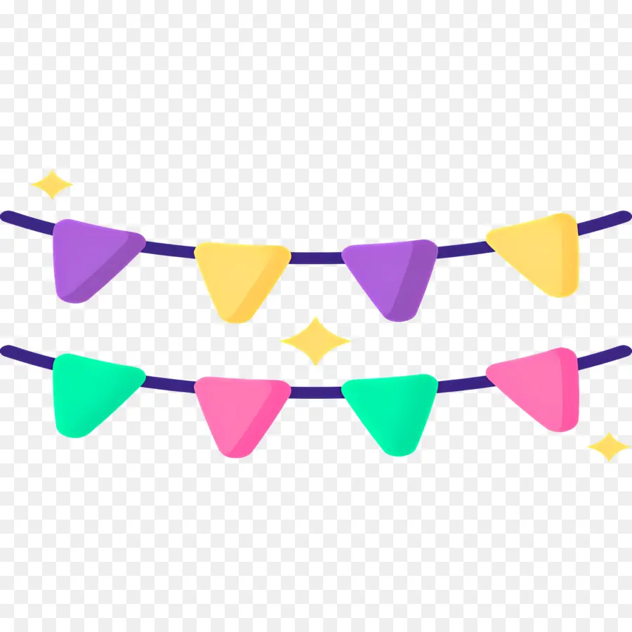 Drapeau D'anniversaire，Bruant Coloré PNG