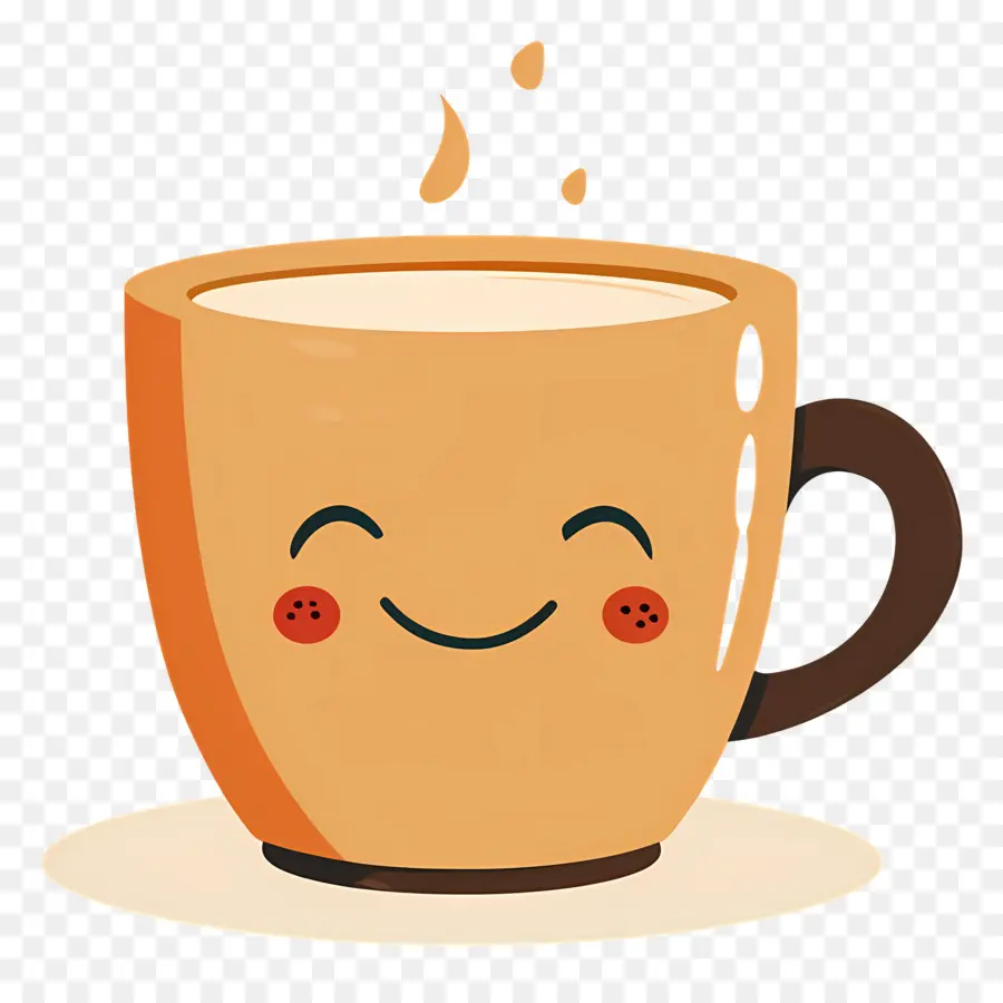 Café Kawaii，Coupe Souriante PNG