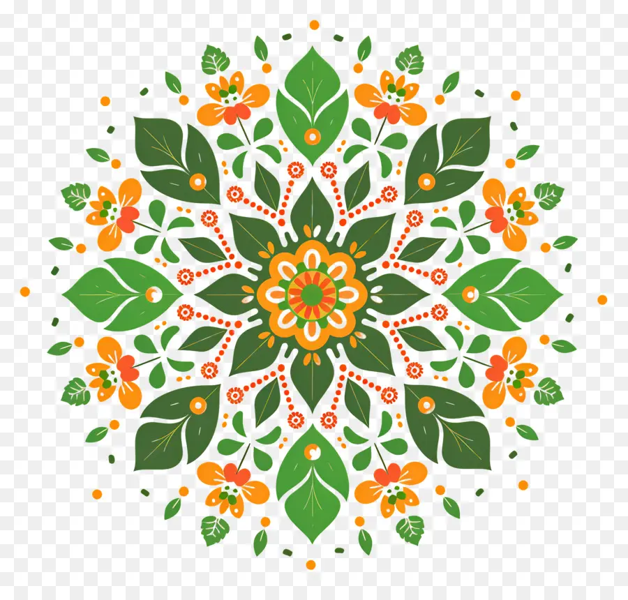 Pookalam，Mandalas Floraux PNG