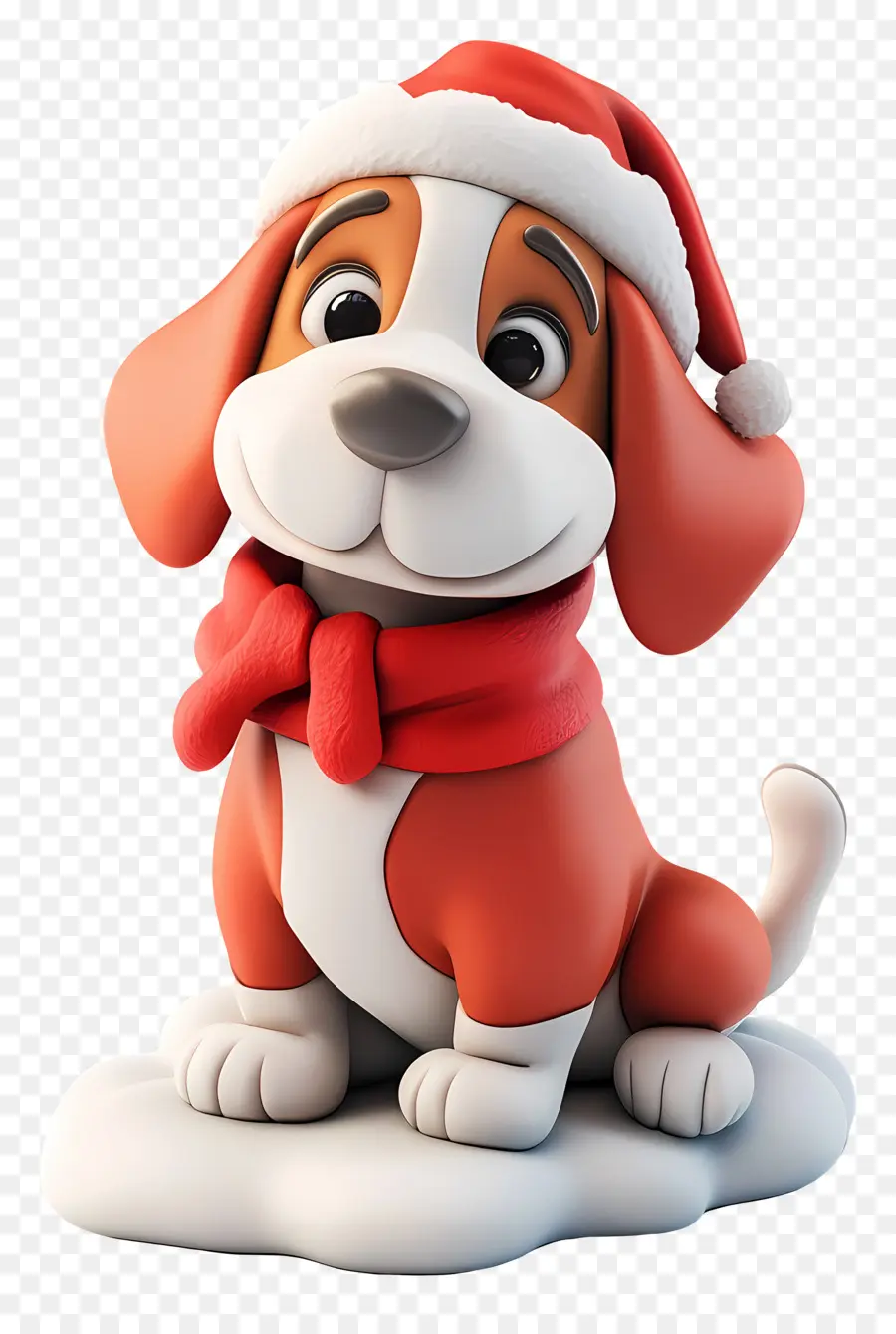 Chien De Noël，Chien En Tenue De Père Noël PNG