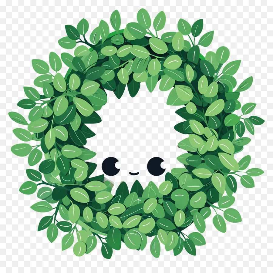 Couronne Verte，Couronne De Feuilles PNG