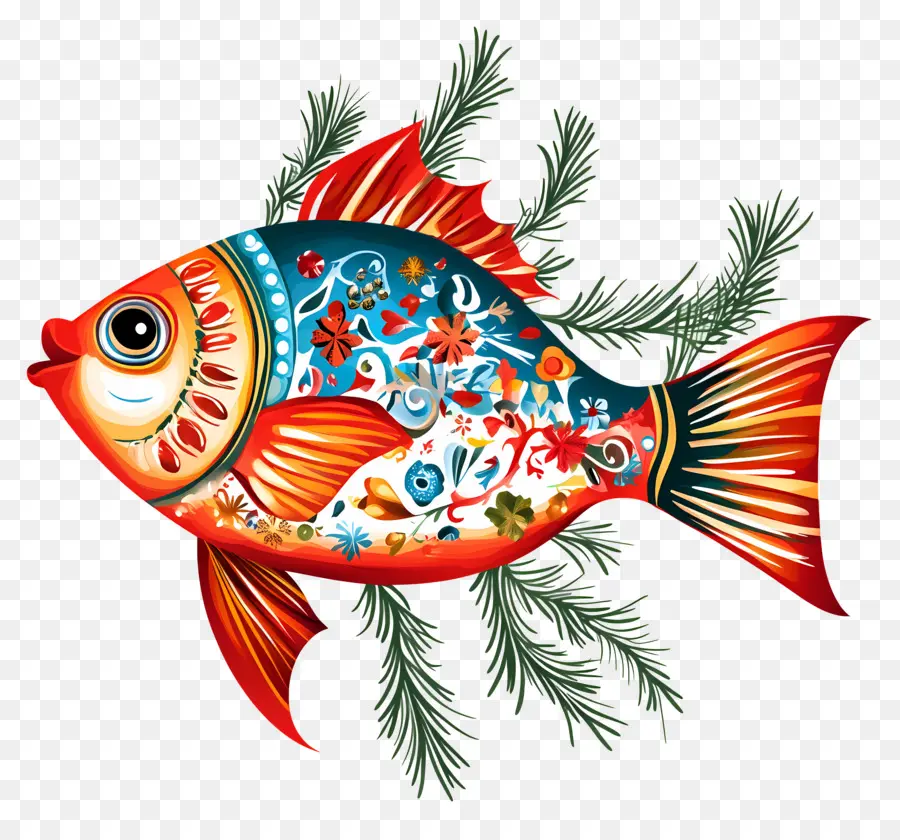 Poisson De Noël，Poisson Coloré PNG