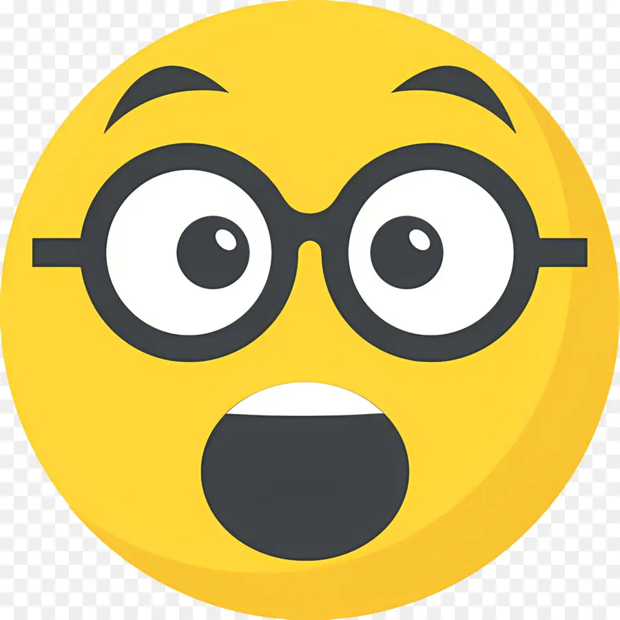 Emoji Nerd，Visage Souriant PNG