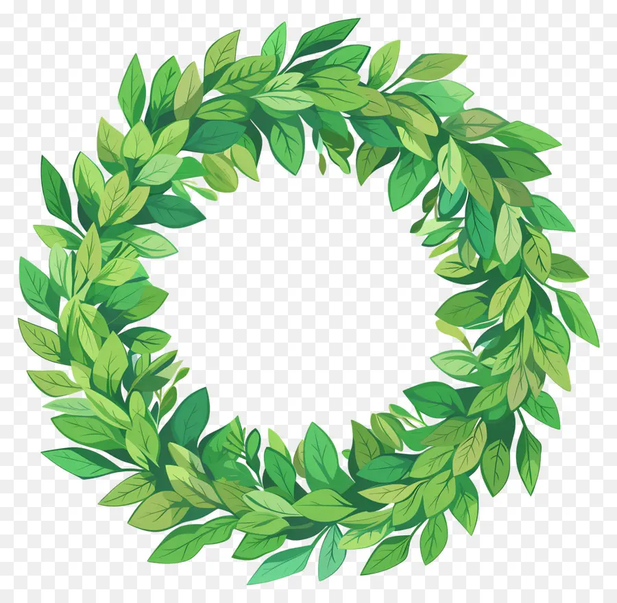 Couronne Verte，Couronne De Feuilles PNG