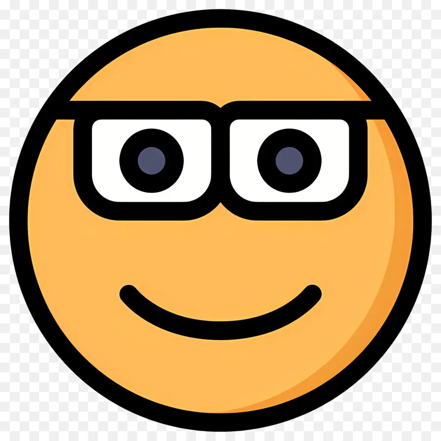 Emoji Nerd，Visage Souriant PNG