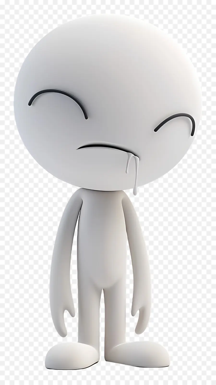 Homme 3d，Personnage De Dessin Animé Triste PNG