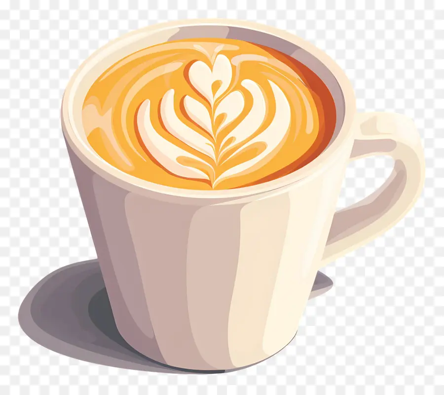 Café Cappuccino，Art Latté PNG