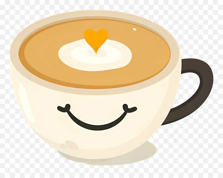 Café Kawaii，Tasse à Café Souriante PNG