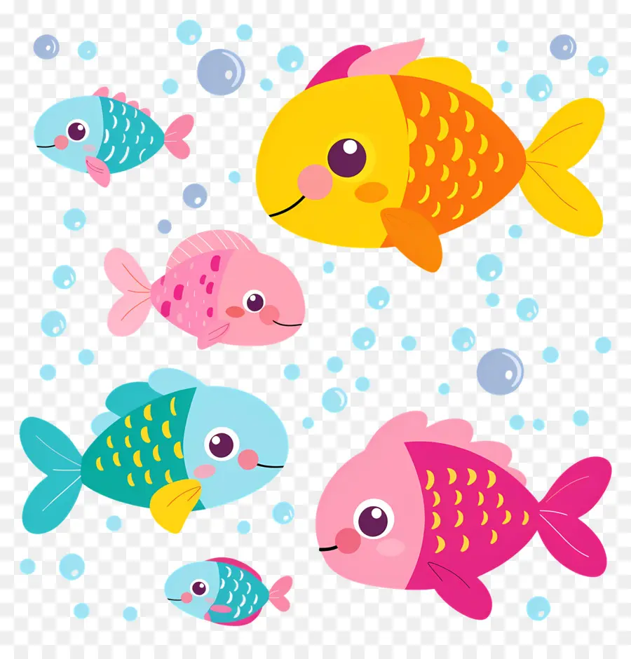 Poisson De Dessin Animé，Poisson Coloré PNG