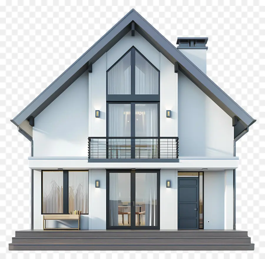 Maison 3d，Maison Moderne PNG