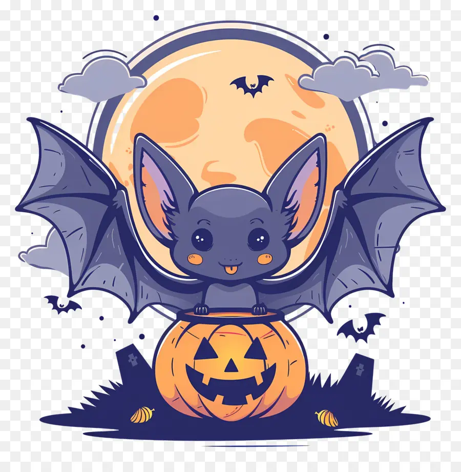 Chauve Souris D'halloween，Chauve Souris De Dessin Animé PNG