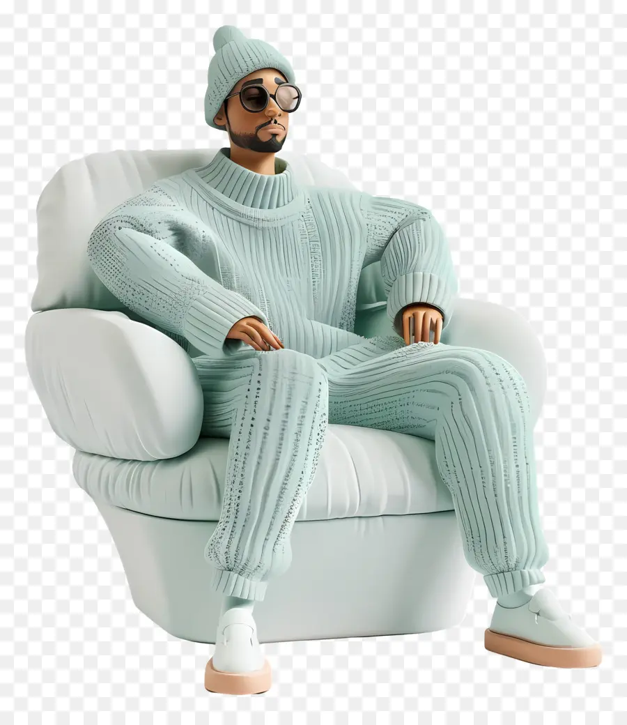 Homme 3d，Personne En Tenue Confortable PNG