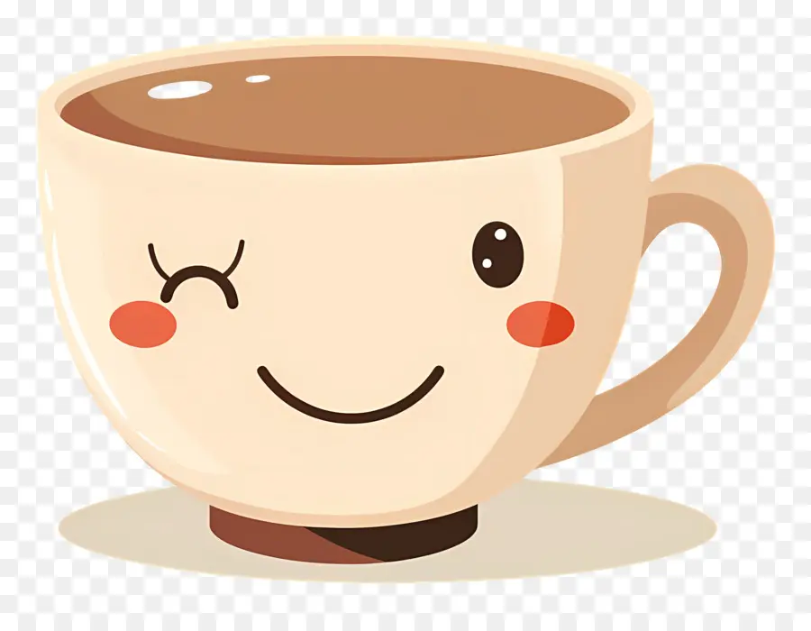 Café Kawaii，Tasse à Café Souriante PNG